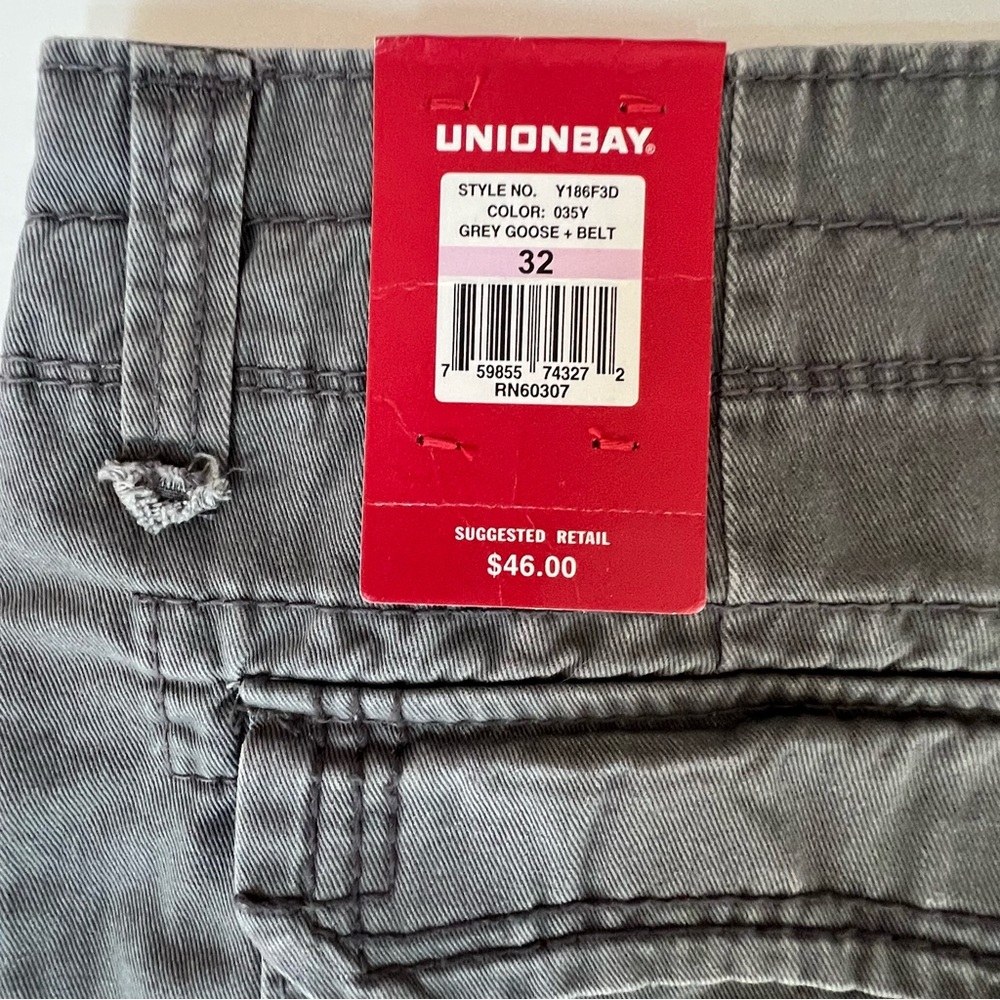 UNIONBAY Cargo Shorts, Gray NWT - Picture 4 of 12